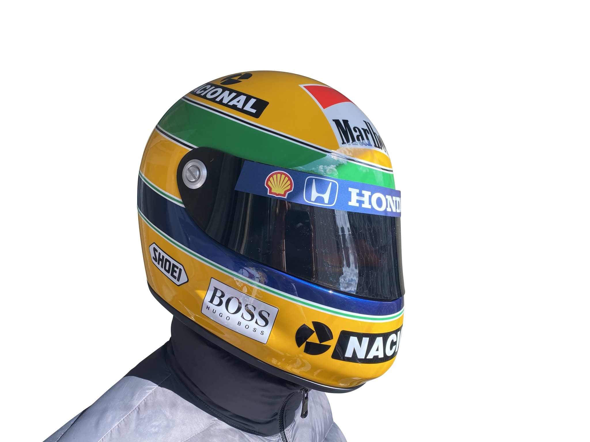 AYRTON SENNA 1992 F1 REPLICA HELM IN VOLLER GRÖSSE M/L