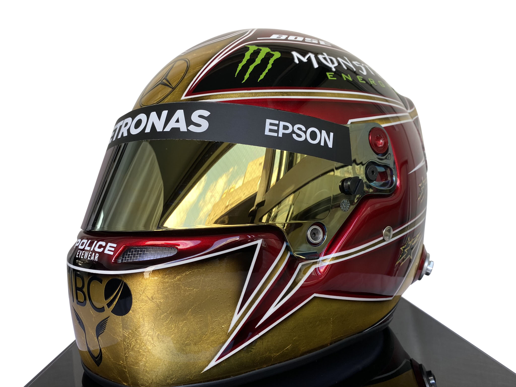 LEWIS HAMILTON 2019 ABU DHABI GP F1 REPLICA HELM IN VOLLER GRÖSSE M/L